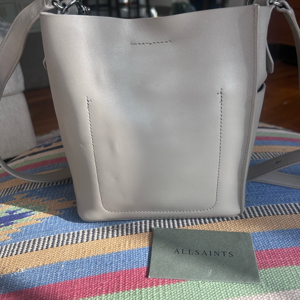 All Saints Light Gray Shoulder Bag - Picture 4 of 5